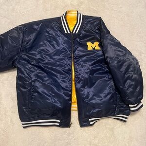 University of Michigan reversible bomber jacket